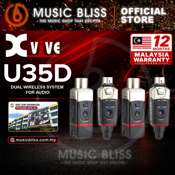 Xvive U35D 5.8GHz Dual Set Stereo Microphone Wireless System