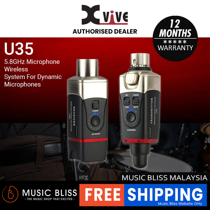 Xvive U35 5.8GHz Microphone Wireless System For Dynamic Microphones