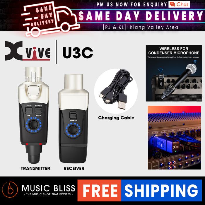 Xvive Audio U3C Condenser Microphone Wireless System - Music Bliss Malaysia