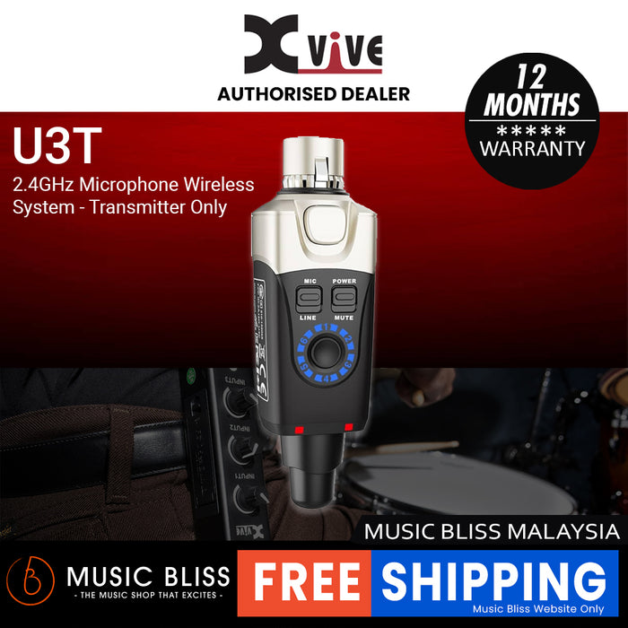 Xvive U3T 2.4GHz Microphone Wireless System - Transmitter Only