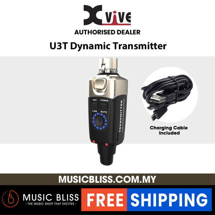 Xvive U3T XLR Plug-on Wireless Transmitter for U3 System - Music Bliss Malaysia