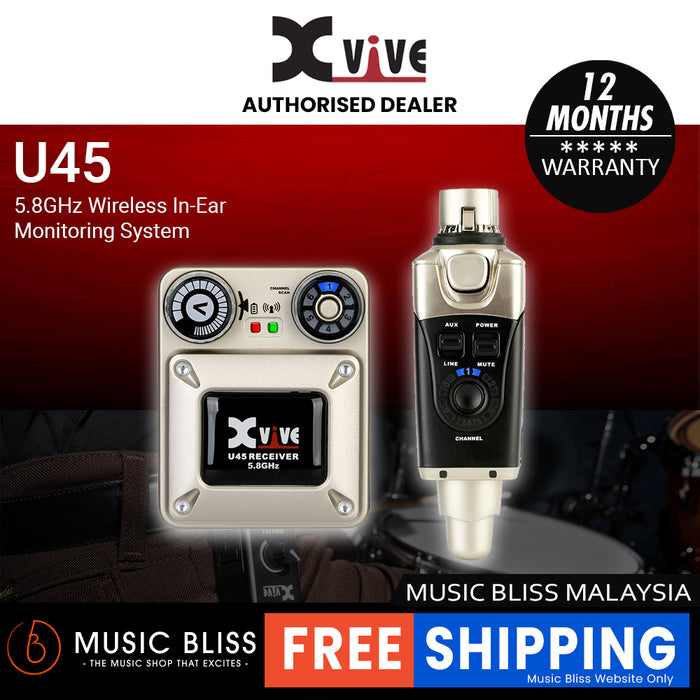 Xvive U45 5.8GHz Wireless In-Ear Monitoring System With Ultra-Low Latency