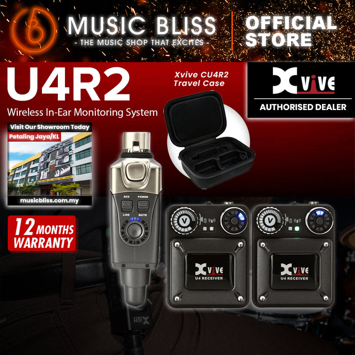Xvive U4R2 2.4GHz Wireless In-Ear Monitoring System - One Transmitter & Two Receivers