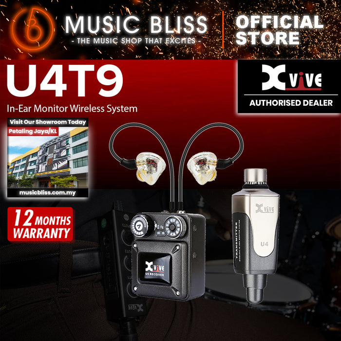 Xvive U4T9 2.4GHz Wireless In-Ear Monitoring System With T9 In-Ear Monitors