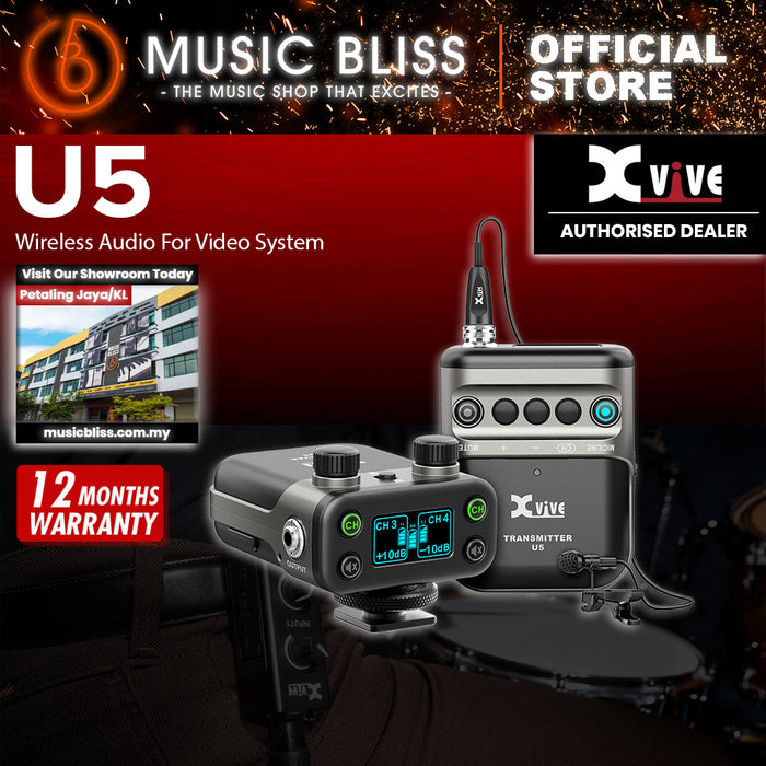Xvive U5 Camera-mounted Wireless Lavalier Microphone System