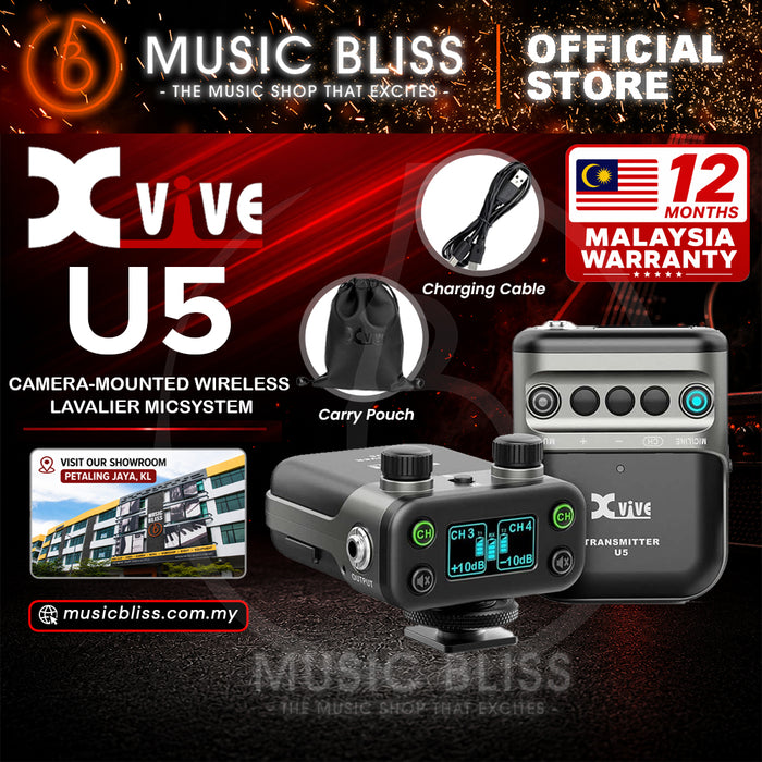 Xvive U5 Camera-mounted Wireless Lavalier Microphone System