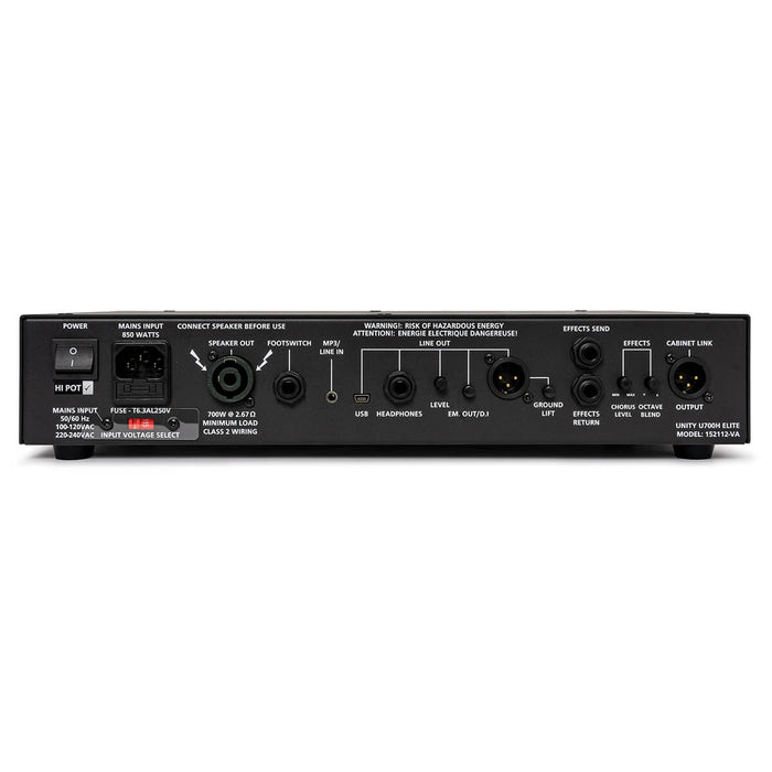Blackstar UNITY700H-ELITE 700-Watt Bass Amp, Head