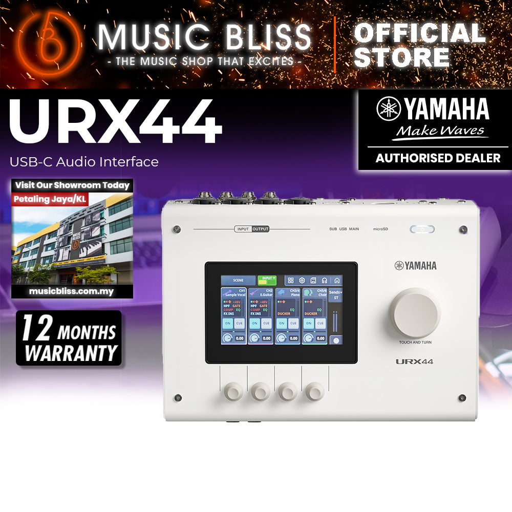 Yamaha URX44 USB-C Audio Interface - White | Music Bliss Malaysia
