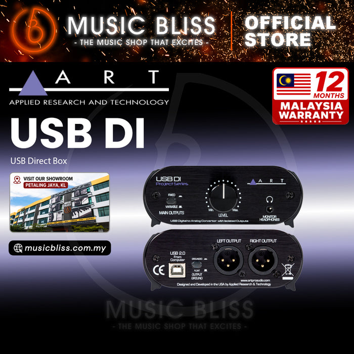 ART USBDI USB to Transformer Balanced XLR Analog Converter