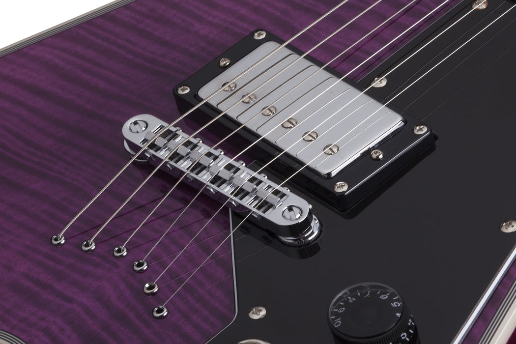 Schecter V-1 Custom Electric Guitar - Trans Purple