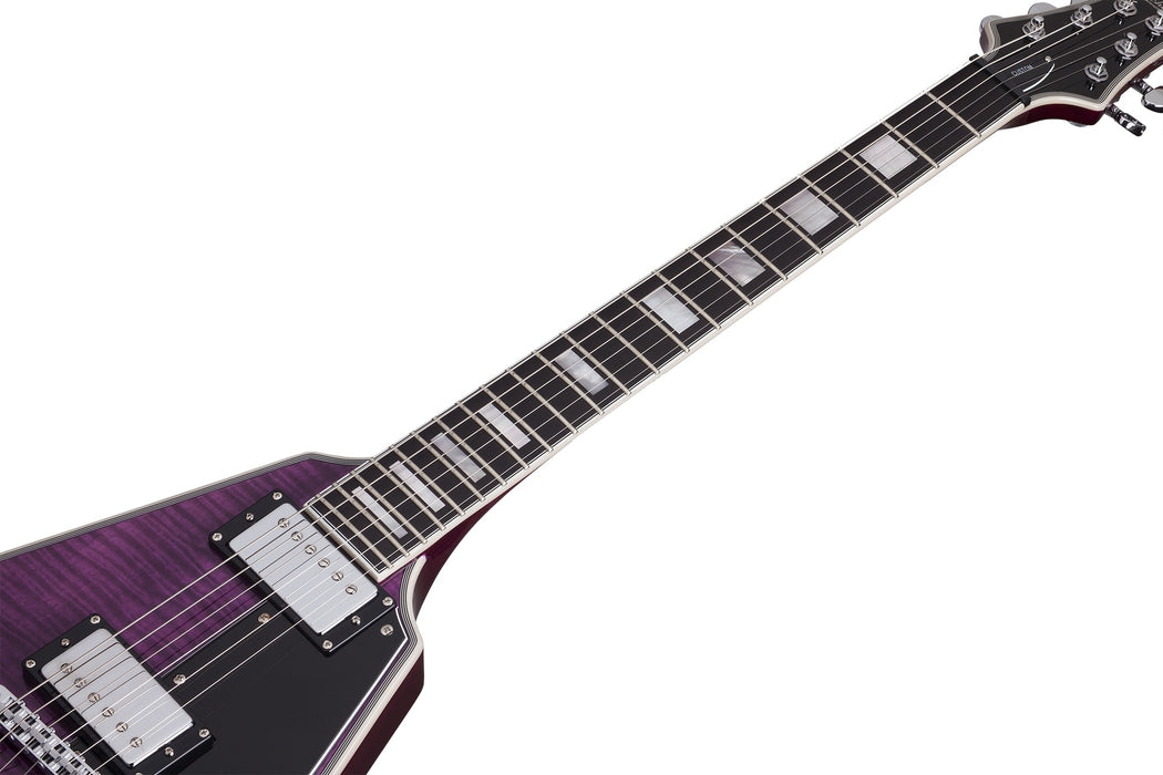 Schecter V-1 Custom Electric Guitar - Trans Purple