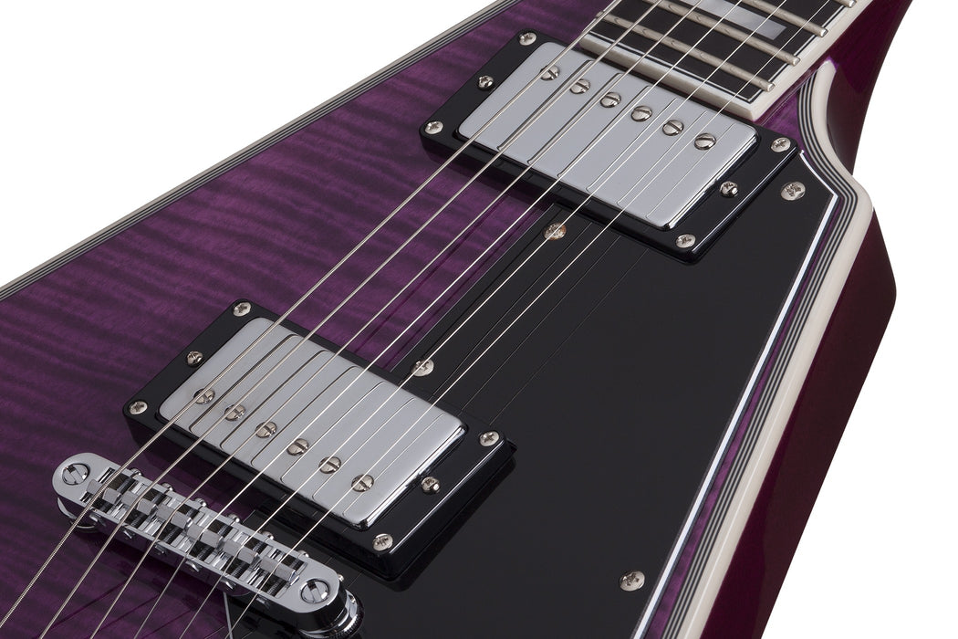 Schecter V-1 Custom Electric Guitar - Trans Purple