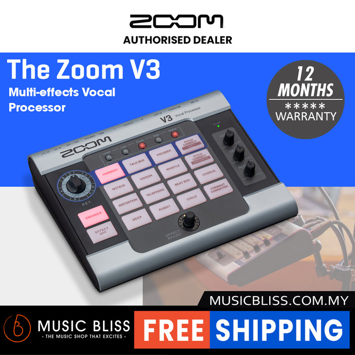 Zoom V3 Multi-effects Vocal Processor with 0% Instalment