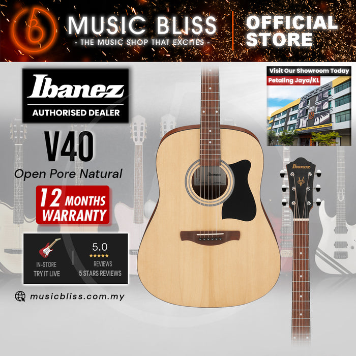 Ibanez V40 V Series Acoustic Guitar - Open Pore Natural