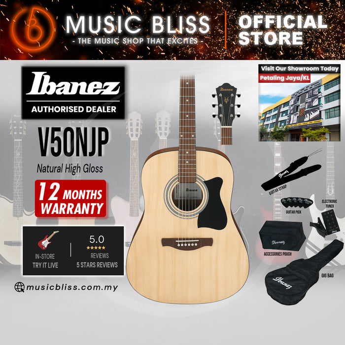 Ibanez V50NJP Acoustic Guitar Jampack - Natural High Gloss