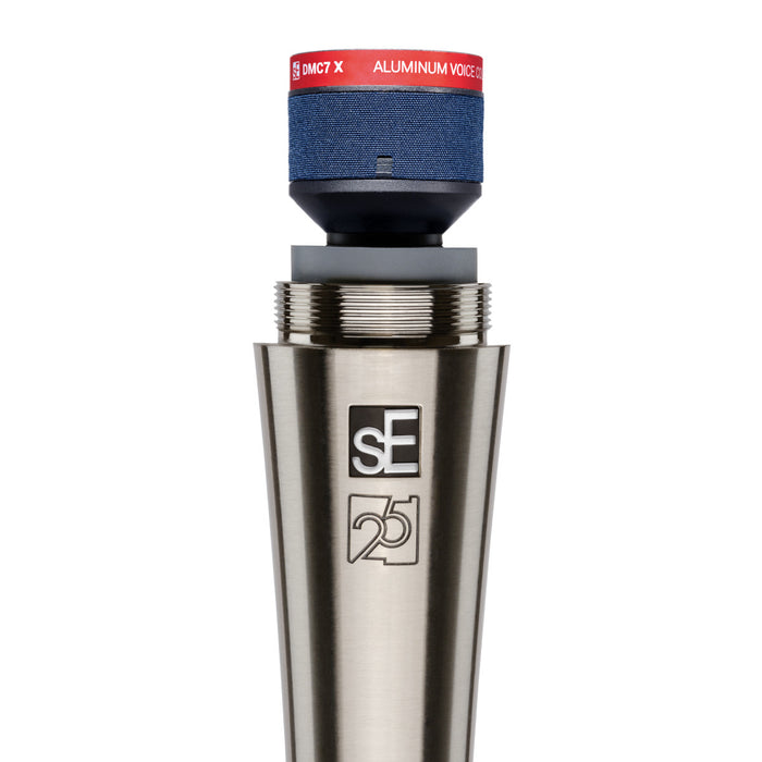 sE Electronics V7 Gold Dynamic Supercardioid Handheld Vocal Microphone - Brushed Nickel