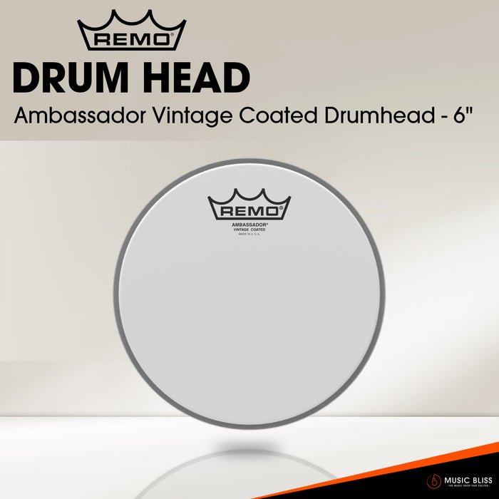 Remo Ambassador Vintage Coated Drumhead - 6"