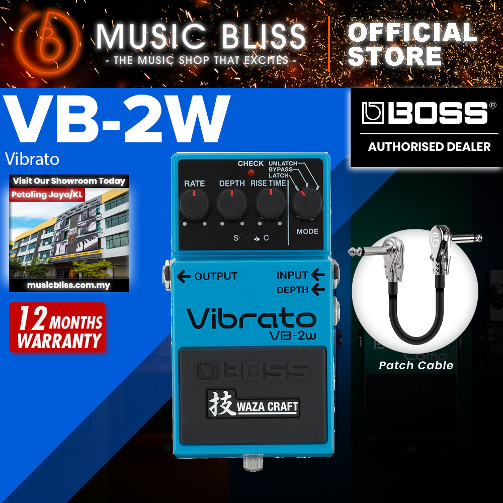Boss VB-2W Vibrato Guitar Effects Pedal | Music Bliss Malaysia