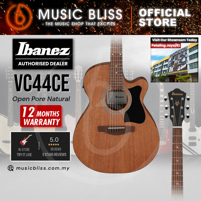 Ibanez VC44CE V Series Acoustic Electric Guitar - Open Pore Natural
