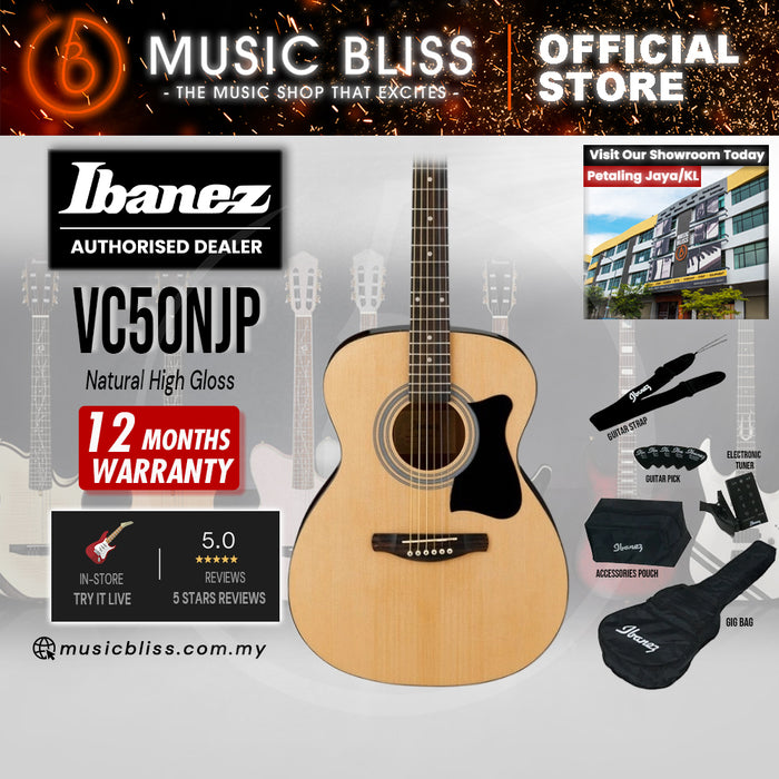 Ibanez VC50NJP Acoustic Guitar Jampack - Natural High Gloss