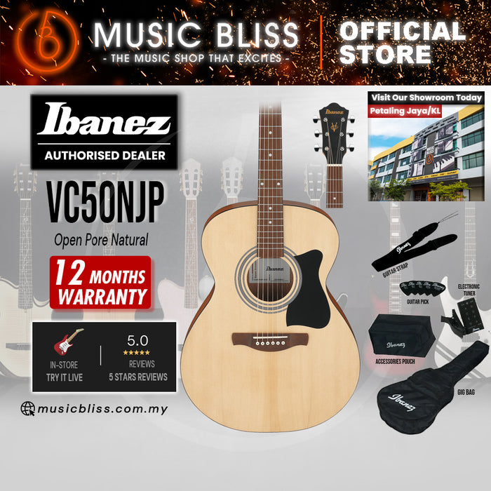 Ibanez VC50NJP Acoustic Guitar Jampack - Open Pore Natural