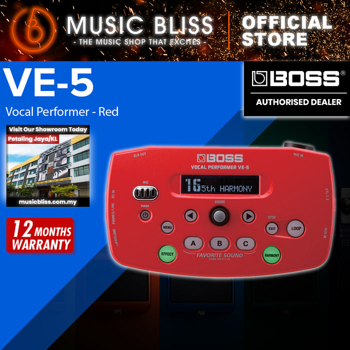 Boss VE-5 Vocal Effects Processor - Red