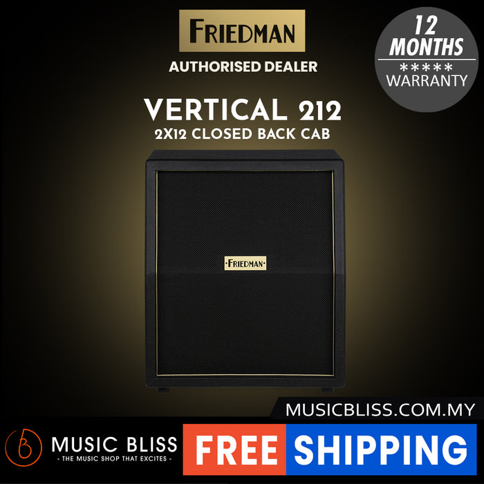 Friedman Vertical 212 120-watt 2x12" Extension Cabinet - Black