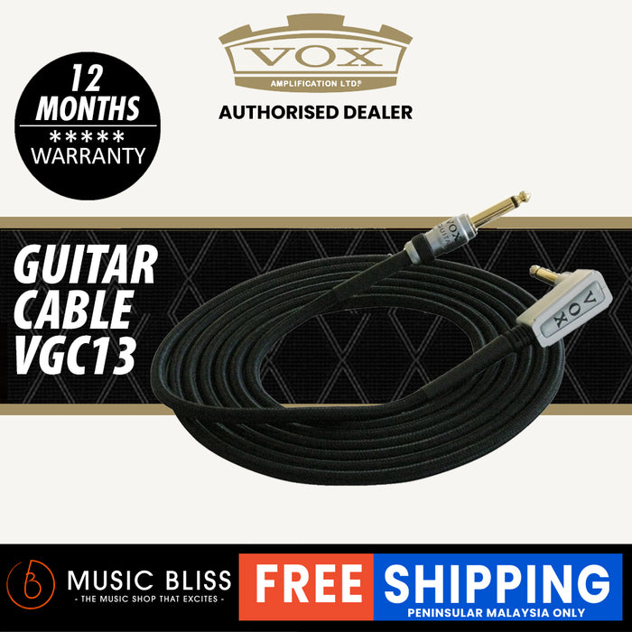 Vox VGC13 13ft Professional Guitar Cable - Music Bliss Malaysia