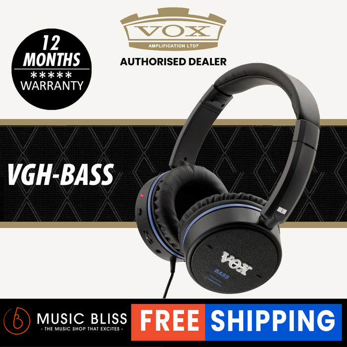 Vox VGH-BASS VGH Series Bass Guitar Amplifier Headphones - Music Bliss Malaysia