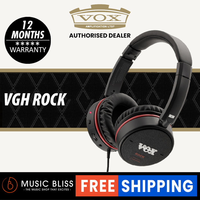Vox VGH-ROCK VGH Series Guitar Amplifier Headphones - Music Bliss Malaysia