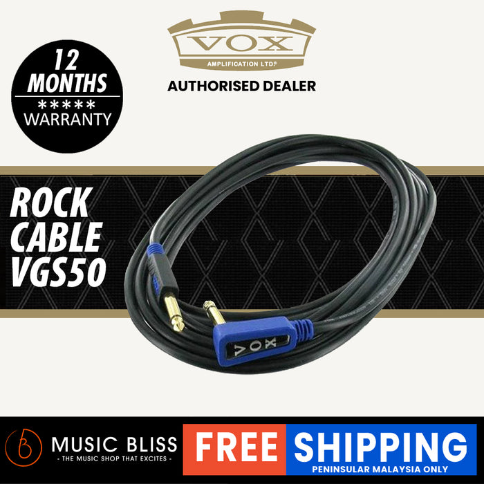 Vox VGS50 5M Standard Guitar Cable - Music Bliss Malaysia