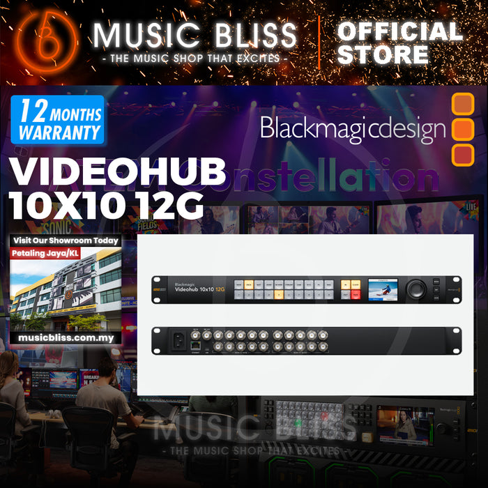 Blackmagic Design Videohub 10x10 12G Zero-Latency Video Router