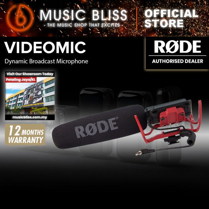 Rode VideoMic Shotgun Microphone with Rycote Lyre Mount 10 Years Warranty [Made in Australia]