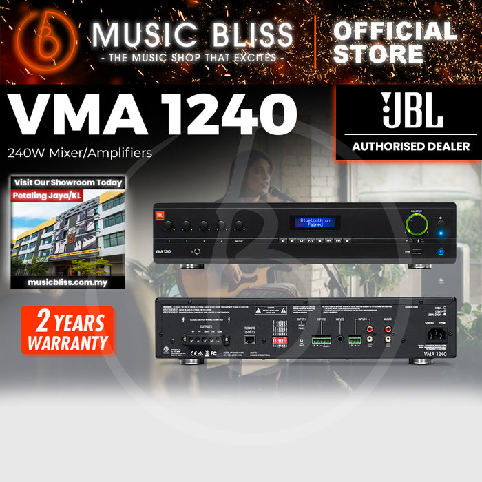 JBL VMA1240 Commercial Series 240W Bluetooth-Enabled Mixer/Amplifier