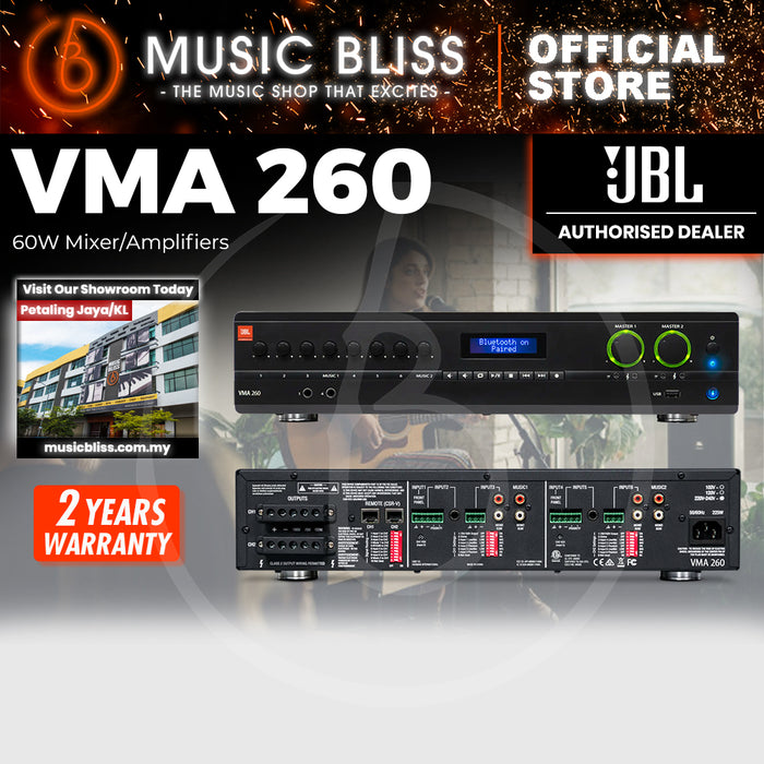 JBL VMA260 Commercial Series 60W Bluetooth-Enabled Mixer/Amplifier
