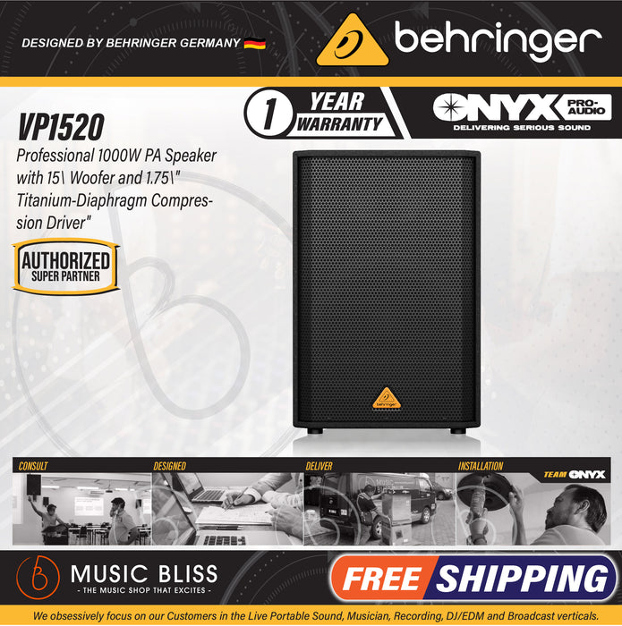 Behringer Eurolive VP1520 Passive PA Speaker (VP-1520 / VP 1520) - Music Bliss Malaysia