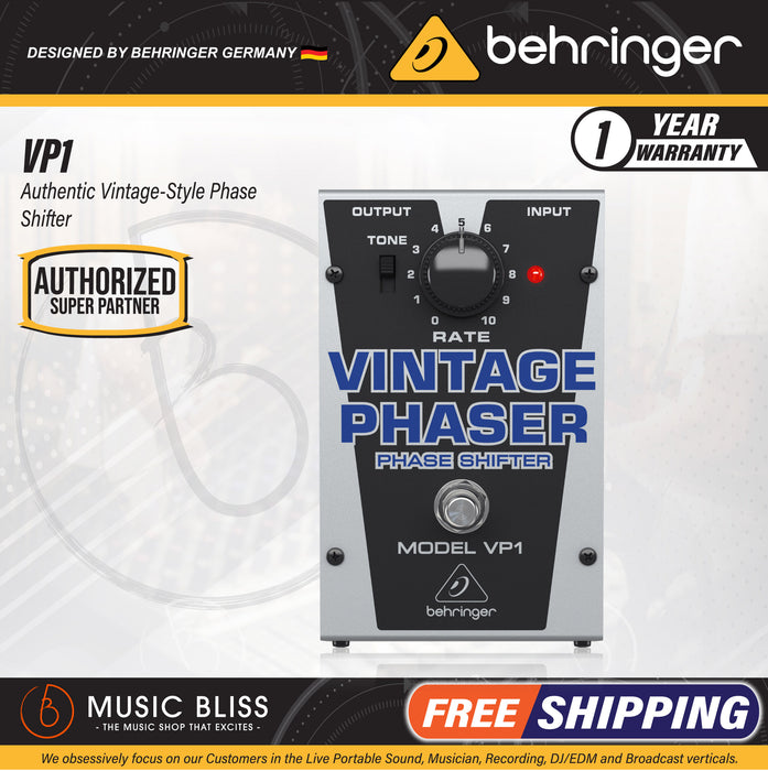 Behringer VP1 Vintage Phaser Pedal - Music Bliss Malaysia
