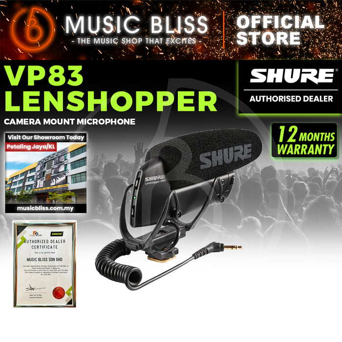 Shure VP83 LensHopper Camera-mount Compact Shotgun Microphone