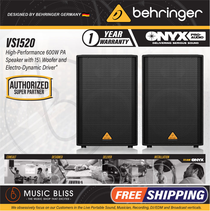 Behringer VS1520 600-Watt 15inch Passive Speaker