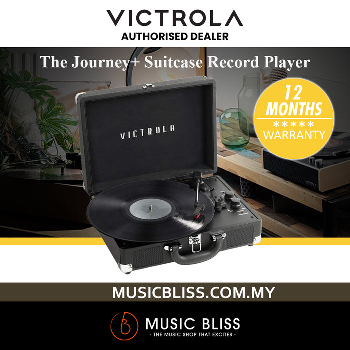 Victrola Journey+ Bluetooth Suitcase Record Player - Black