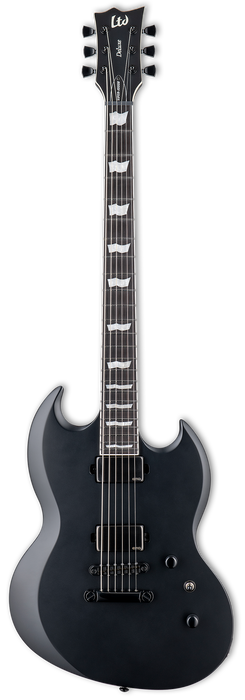 ESP LTD Viper-1000 Baritone Electric Guitar - Black Satin - Music Bliss Malaysia