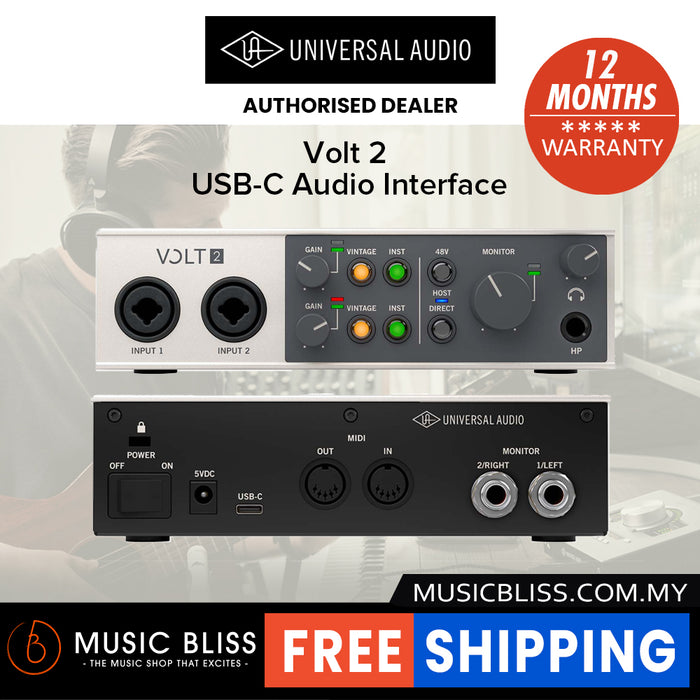 Universal Audio Volt 2 USB-C Audio Interface | Music Bliss Malaysia