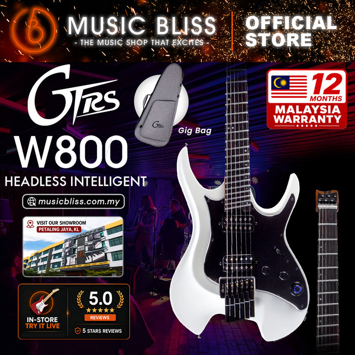 Mooer GTRS Wing W800 Intelligent Headless Electric Guitar with Built-In Effects - Pearl White