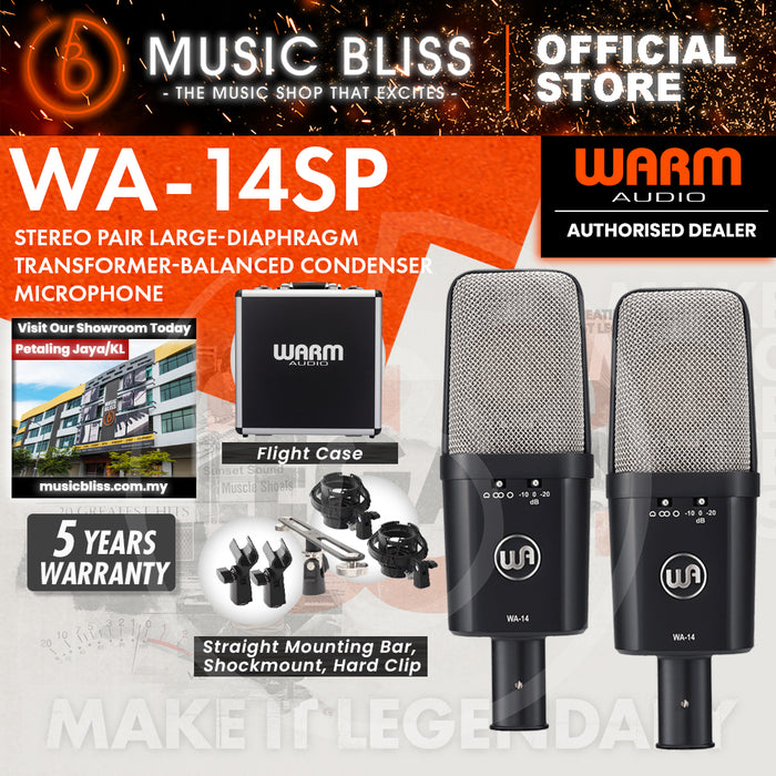 Warm Audio WA-14 Large-diaphragm Condenser Microphone - Stereo Pair