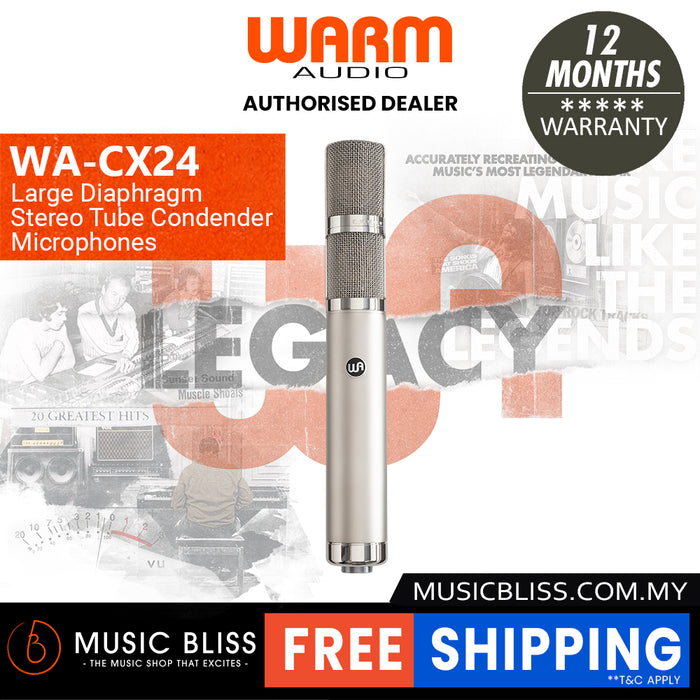 Warm Audio WA-CX24 Large Diaphragm Stereo Tube Condenser Microphones