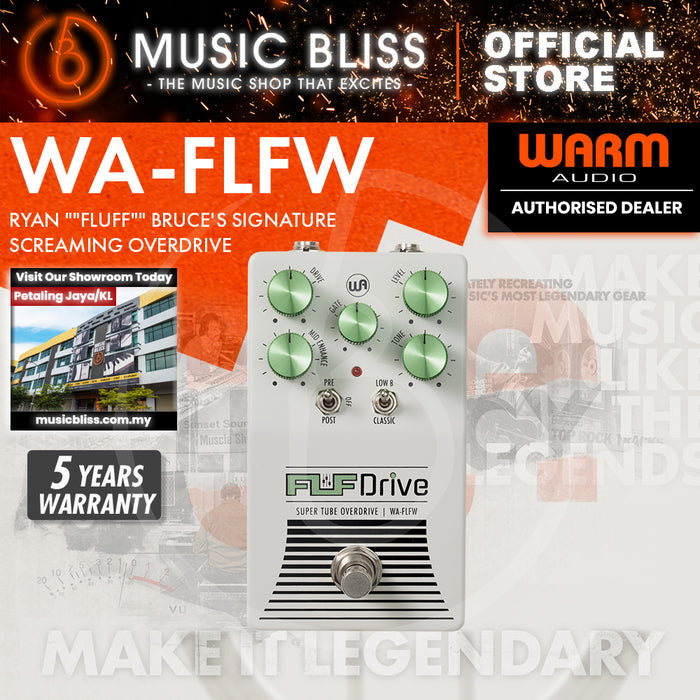Warm Audio Fluff Drive - Limited Edition White Ryan "Fluff" Bruce's Limited-Edition Signature Screaming Overdrive