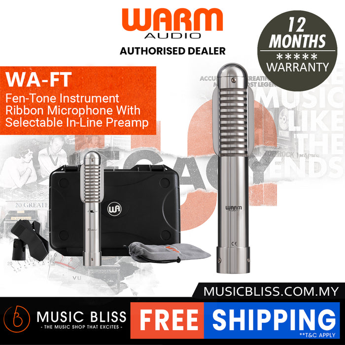 Warm Audio WA-FT Fen-Tone Instrument Ribbon Microphone With Selectable In-Line Preamp