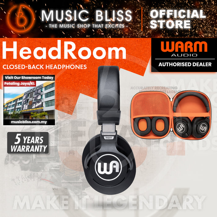 Warm Audio WA-HR HeadRoom Closed-back Professional Studio Headphones - Black