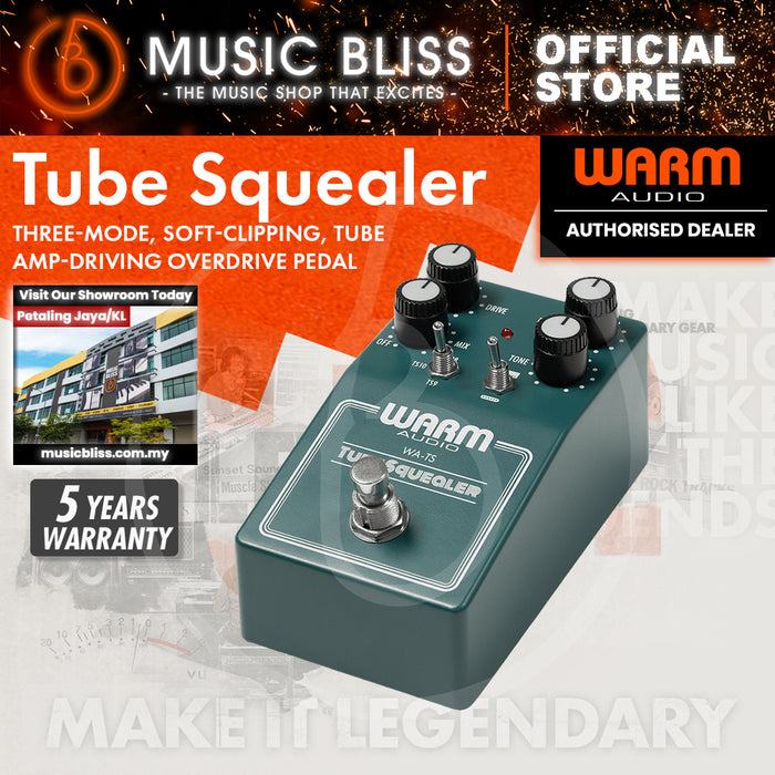 Warm Audio WA-TS Tube Squealer Soft-Clipping, Tube Amp-Driving Overdrive Pedal [Tube Screamer Overdrive Pedal]