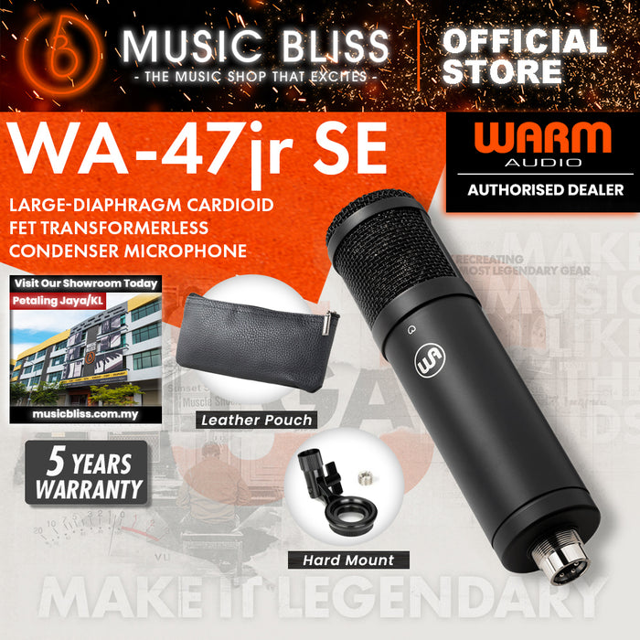 Warm Audio WA-47jr Studio Essential Large-Diaphragm Cardioid Condenser Microphone - Black
